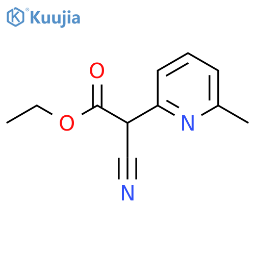 Ethyl 2-cyano-2-(6-methylpyridin-2-yl)acetate structure