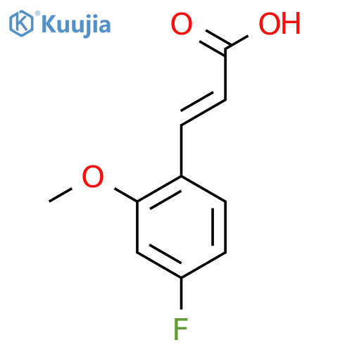 3-(4-fluoro-2-methoxyphenyl)prop-2-enoic acid structure