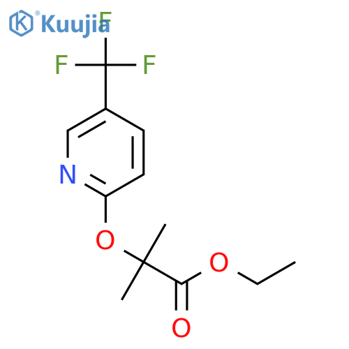 Ethyl 2-methyl-2-((5-(trifluoromethyl)pyridin-2-yl)oxy)propanoate structure