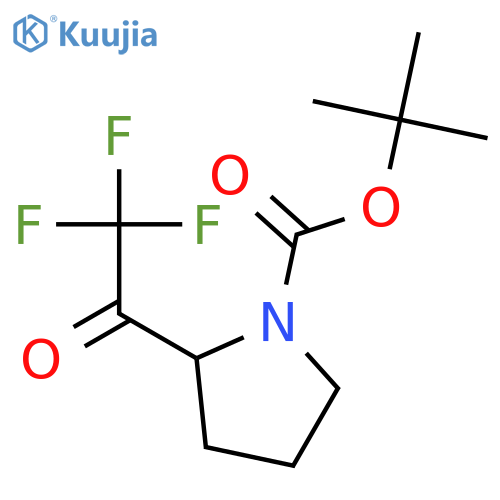 (S)-tert-Butyl 2-(2,2,2-trifluoroacetyl)pyrrolidine-1-carboxylate structure