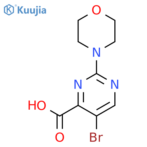 5-bromo-2-(morpholin-4-yl)pyrimidine-4-carboxylic acid structure