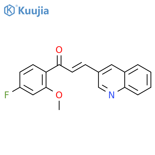 2-Propen-1-one, 1-(4-fluoro-2-methoxyphenyl)-3-(3-quinolinyl)- structure