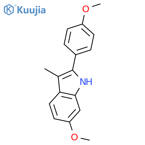 1H-Indole, 6-methoxy-2-(4-methoxyphenyl)-3-methyl- structure