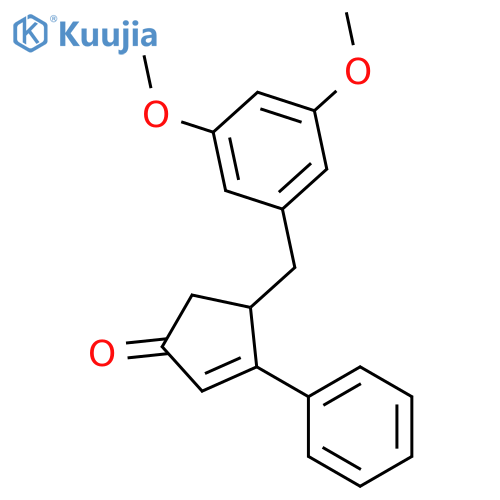2-Cyclopenten-1-one, 4-[(3,5-dimethoxyphenyl)methyl]-3-phenyl- structure