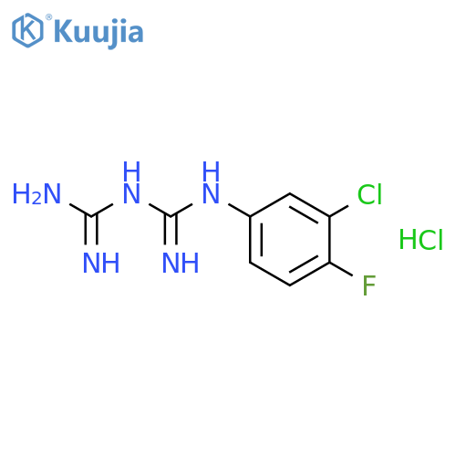 1-(3-Chloro-4-fluorophenyl)biguanide hydrochloride structure