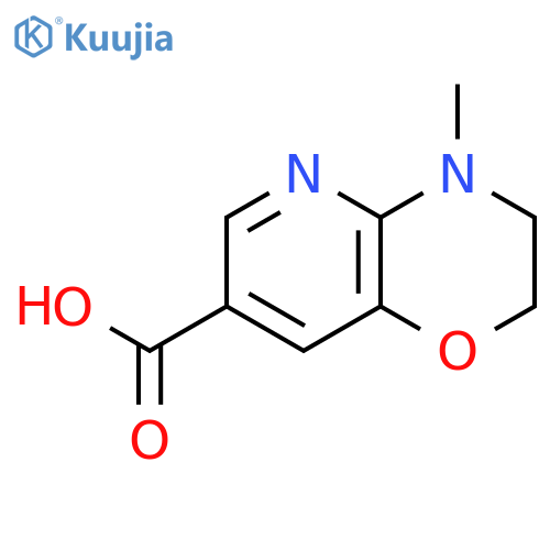 4-methyl-2H,3H,4H-pyrido[3,2-b][1,4]oxazine-7-carboxylic acid structure