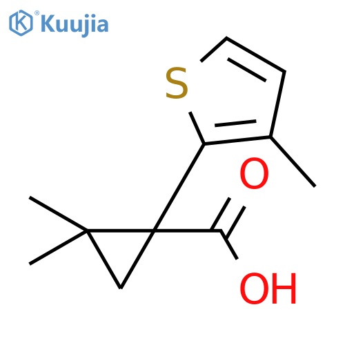 2,2-dimethyl-1-(3-methyl-2-thienyl)cyclopropanecarboxylic Acid structure