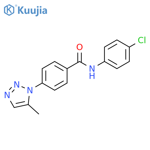 N-(4-chlorophenyl)-4-(5-methyl-1H-1,2,3-triazol-1-yl)benzamide structure