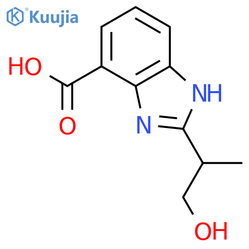 1H-BENZIMIDAZOLE-7-CARBOXYLIC ACID, 2-(2-HYDROXY-1-METHYLETHYL)- structure