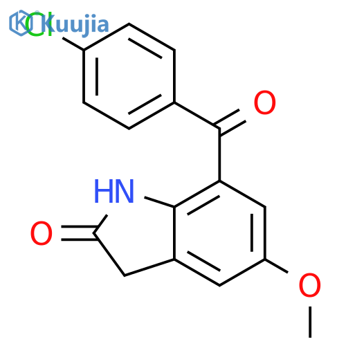 2H-INDOL-2-ONE, 7-(4-CHLOROBENZOYL)-1,3-DIHYDRO-5-METHOXY- structure