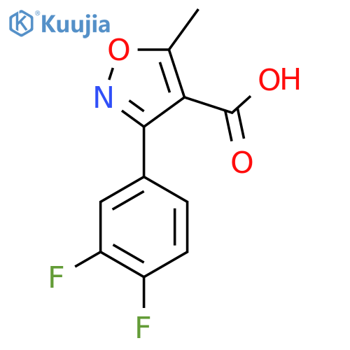 3-(3,4-Difluorophenyl)-5-methylisoxazole-4-carboxylic acid structure