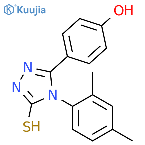 4-[4-(2,4-Dimethyl-phenyl)-5-mercapto-4H-[1,2,4]triazol-3-yl]-phenol structure