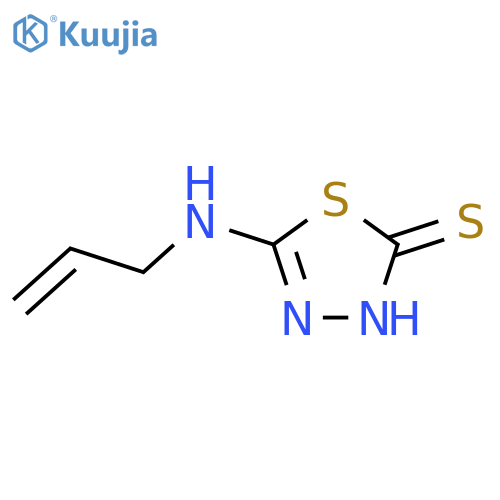 5-(prop-2-en-1-yl)amino-1,3,4-thiadiazole-2-thiol structure