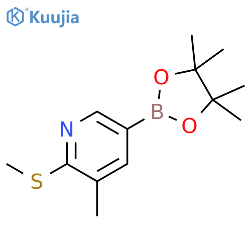 3-methyl-2-(methylthio)-5-(4,4,5,5-tetramethyl-1,3,2-dioxaborolan-2-yl)-Pyridine structure