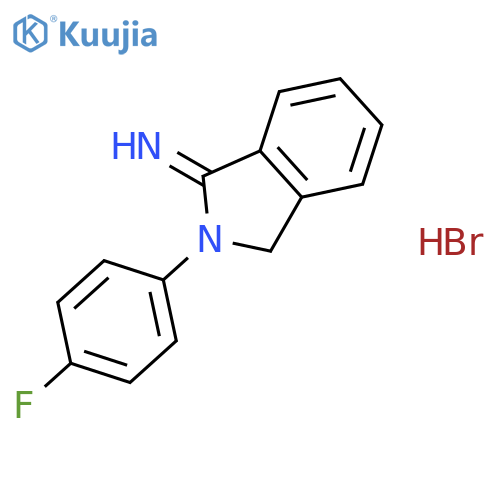 2-(4-fluorophenyl)-2,3-dihydro-1H-isoindol-1-imine hydrobromide structure