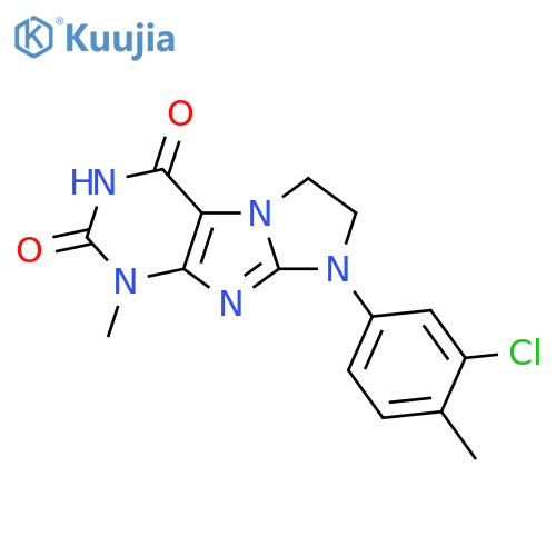 8-(3-chloro-4-methylphenyl)-1-methyl-1H,2H,3H,4H,6H,7H,8H-imidazo1,2-gpurine-2,4-dione structure