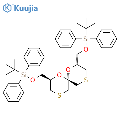 1,7-Dioxa-4,10-dithiaspiro[5.5]undecane, 2,8-bis[[[(1,1-dimethylethyl)diphenylsilyl]oxy]methyl]-, (2R,6S,8R)- structure