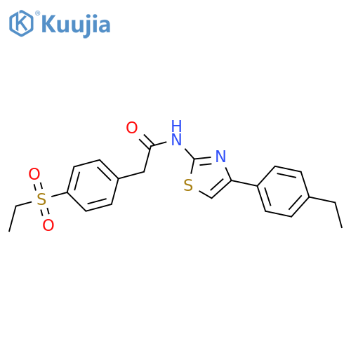 2-4-(ethanesulfonyl)phenyl-N-4-(4-ethylphenyl)-1,3-thiazol-2-ylacetamide structure