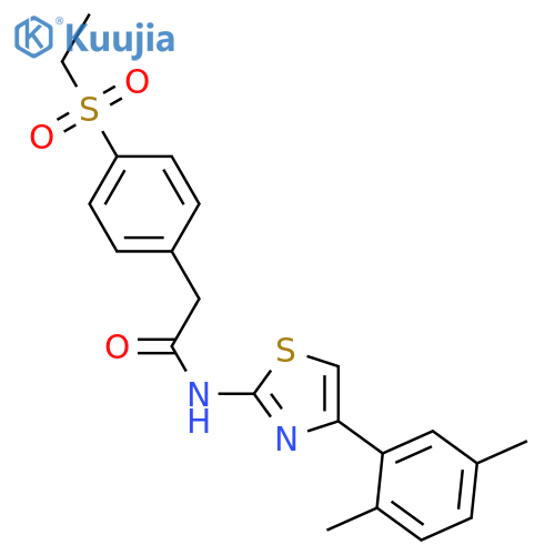 N-4-(2,5-dimethylphenyl)-1,3-thiazol-2-yl-2-4-(ethanesulfonyl)phenylacetamide structure