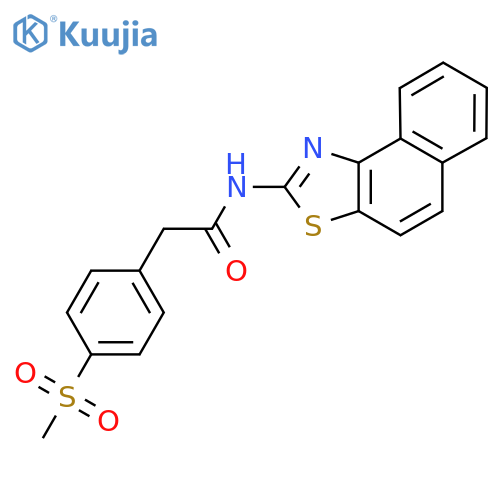 2-(4-methanesulfonylphenyl)-N-{naphtho1,2-d1,3thiazol-2-yl}acetamide structure