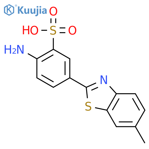 Benzenesulfonic acid,2-amino-5-(6-methyl-2-benzothiazolyl)- structure
