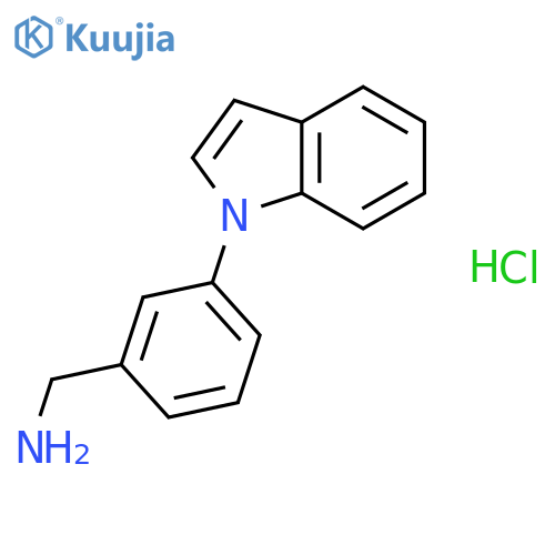 (3-(1H-Indol-1-yl)phenyl)methanamine hydrochloride structure