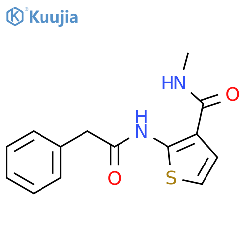 N-methyl-2-(2-phenylacetamido)thiophene-3-carboxamide structure