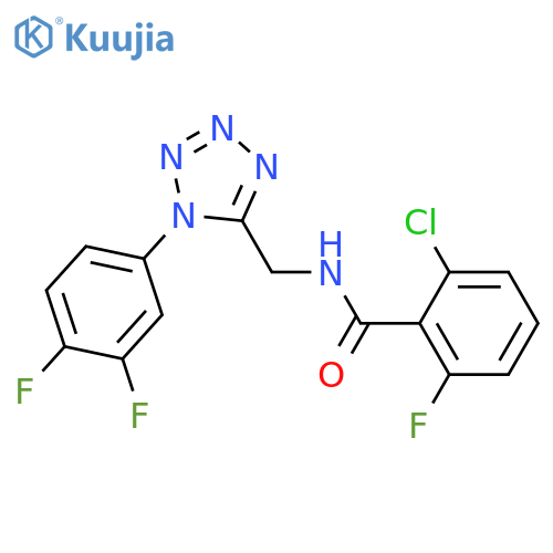 2-chloro-N-{1-(3,4-difluorophenyl)-1H-1,2,3,4-tetrazol-5-ylmethyl}-6-fluorobenzamide structure