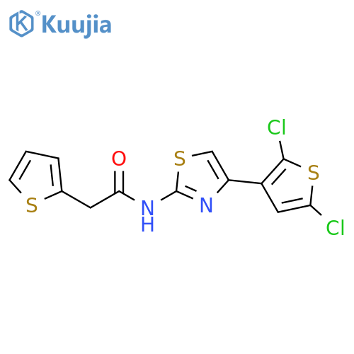 N-4-(2,5-dichlorothiophen-3-yl)-1,3-thiazol-2-yl-2-(thiophen-2-yl)acetamide structure