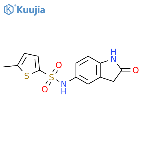 5-methyl-N-(2-oxo-2,3-dihydro-1H-indol-5-yl)thiophene-2-sulfonamide structure