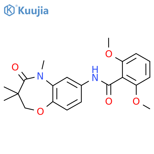 2,6-dimethoxy-N-(3,3,5-trimethyl-4-oxo-2,3,4,5-tetrahydro-1,5-benzoxazepin-7-yl)benzamide structure