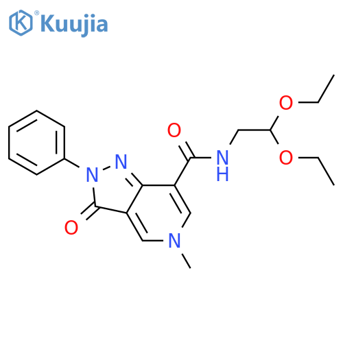 N-(2,2-diethoxyethyl)-5-methyl-3-oxo-2-phenyl-2H,3H,5H-pyrazolo4,3-cpyridine-7-carboxamide structure