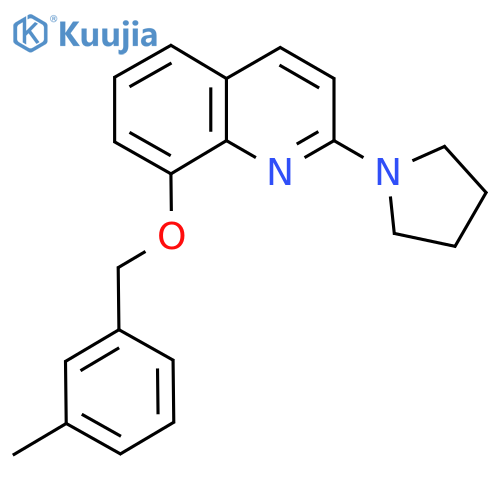 8-(3-methylphenyl)methoxy-2-(pyrrolidin-1-yl)quinoline structure