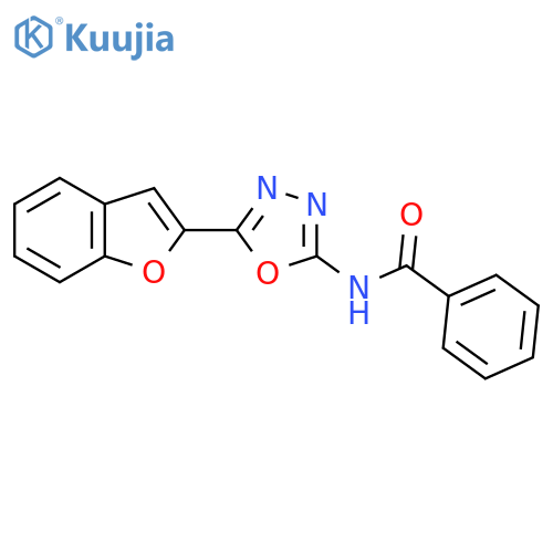 N-5-(1-benzofuran-2-yl)-1,3,4-oxadiazol-2-ylbenzamide structure