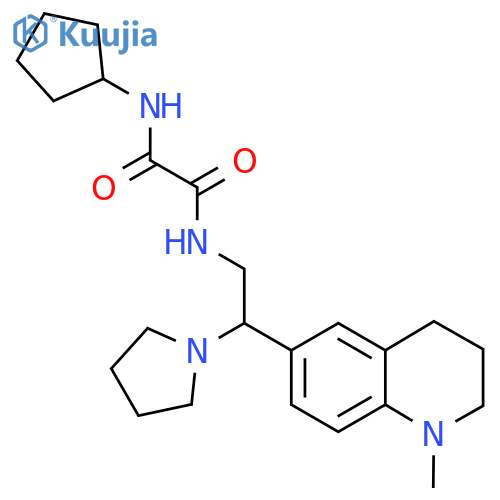 N-cyclopentyl-N'-2-(1-methyl-1,2,3,4-tetrahydroquinolin-6-yl)-2-(pyrrolidin-1-yl)ethylethanediamide structure