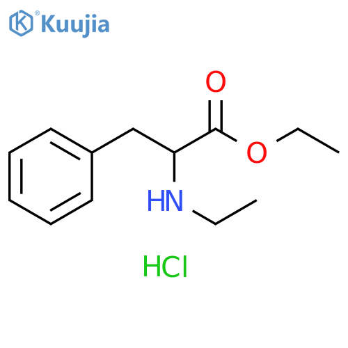 ethyl 2-(ethylamino)-3-phenylpropanoate hydrochloride structure