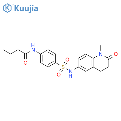 N-{4-(1-methyl-2-oxo-1,2,3,4-tetrahydroquinolin-6-yl)sulfamoylphenyl}butanamide structure