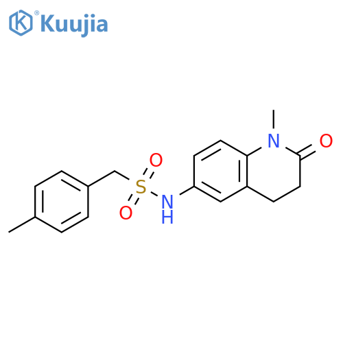 N-(1-methyl-2-oxo-1,2,3,4-tetrahydroquinolin-6-yl)-1-(4-methylphenyl)methanesulfonamide structure