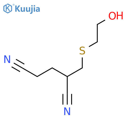 Pentanedinitrile, 2-[[(2-hydroxyethyl)thio]methyl]- structure