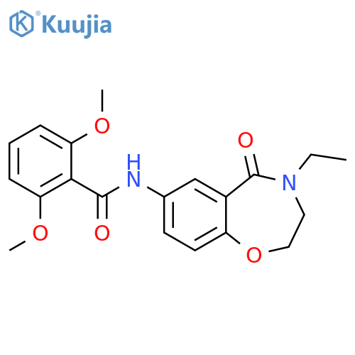 N-(4-ethyl-5-oxo-2,3,4,5-tetrahydro-1,4-benzoxazepin-7-yl)-2,6-dimethoxybenzamide structure
