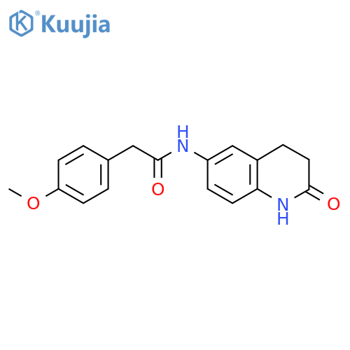 2-(4-methoxyphenyl)-N-(2-oxo-1,2,3,4-tetrahydroquinolin-6-yl)acetamide structure