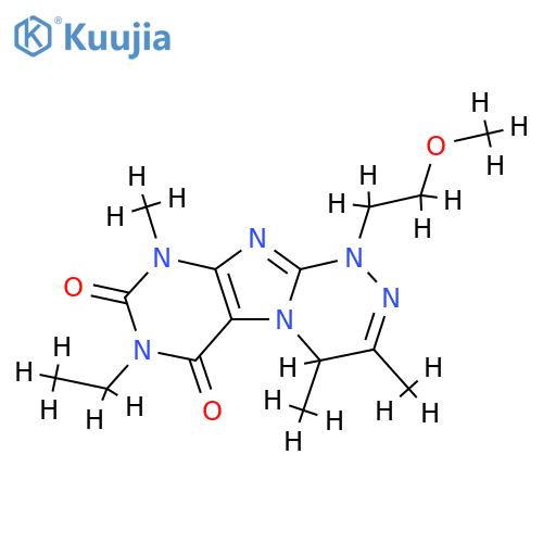 7-ethyl-1-(2-methoxyethyl)-3,4,9-trimethyl-1H,4H,6H,7H,8H,9H-1,2,4triazino4,3-gpurine-6,8-dione structure
