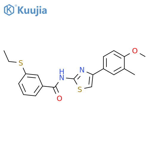 3-(ethylsulfanyl)-N-4-(4-methoxy-3-methylphenyl)-1,3-thiazol-2-ylbenzamide structure