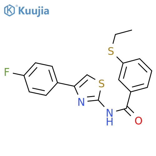 3-(ethylsulfanyl)-N-4-(4-fluorophenyl)-1,3-thiazol-2-ylbenzamide structure