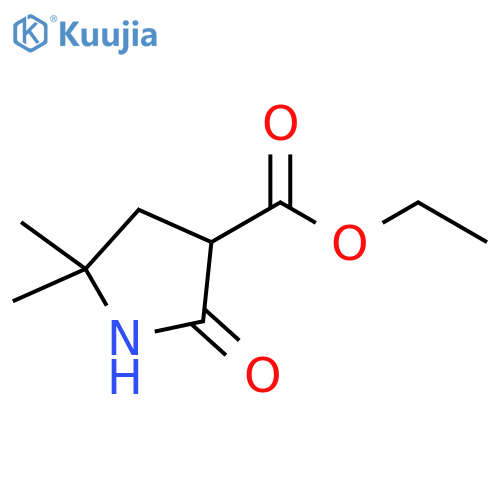 ethyl 5,5-dimethyl-2-oxopyrrolidine-3-carboxylate structure