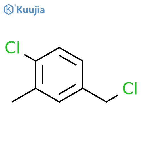 1-chloro-4-(chloromethyl)-2-methylbenzene structure