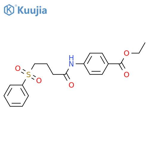 ethyl 4-4-(benzenesulfonyl)butanamidobenzoate structure