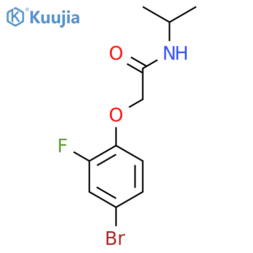 2-(4-bromo-2-fluorophenoxy)-N-(propan-2-yl)acetamide structure