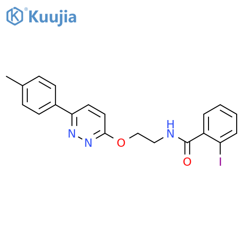 2-iodo-N-(2-{6-(4-methylphenyl)pyridazin-3-yloxy}ethyl)benzamide structure