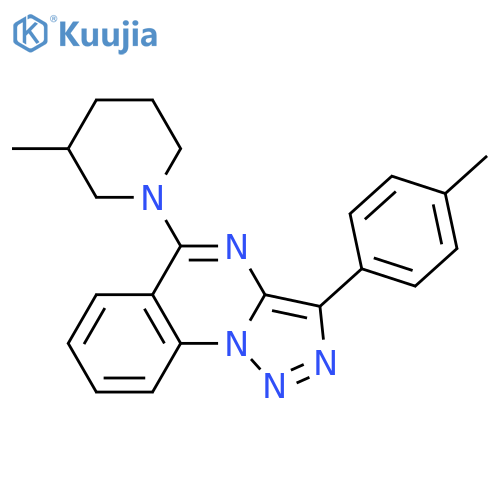 3-methyl-1-3-(4-methylphenyl)-1,2,3triazolo1,5-aquinazolin-5-ylpiperidine structure